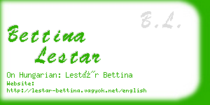 bettina lestar business card